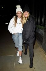 SARAH HUTCHINSON and CHARLOTTE TAUNDRY Leaves Dakota Grill in Manchester 01/05/2022