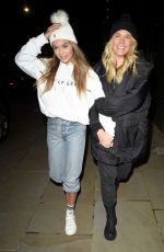 SARAH HUTCHINSON and CHARLOTTE TAUNDRY Leaves Dakota Grill in Manchester 01/05/2022