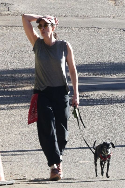 SARAH SILVERMAN Out with Her Dog in Los Angeles 01/21/2022