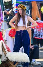 SCOUT and RUMER WILLIS Set up a Stand at Silverlake Flea Market 01/30/2022