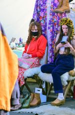 SCOUT and RUMER WILLIS Set up a Stand at Silverlake Flea Market 01/30/2022