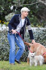 SELMA BLAIR Out with Her Dogs in Los Angeles 01/02/2022