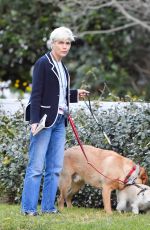 SELMA BLAIR Out with Her Dogs in Los Angeles 01/02/2022