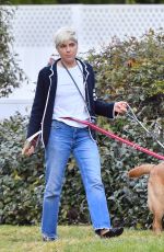 SELMA BLAIR Out with Her Dogs in Los Angeles 01/02/2022