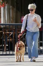 SELMA BLAIR Out with Her Service Dog for Starbucks Coffee in Los Angeles 01/20/2022