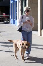 SELMA BLAIR Out with Her Service Dog for Starbucks Coffee in Los Angeles 01/20/2022