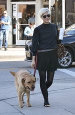 SELMA BLAIR Out with Her Service Dog in Studio City 01/21/2022
