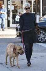 SELMA BLAIR Out with Her Service Dog in Studio City 01/21/2022