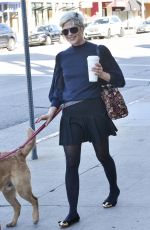 SELMA BLAIR Out with Her Service Dog in Studio City 01/21/2022