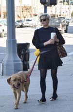 SELMA BLAIR Out with Her Service Dog in Studio City 01/21/2022