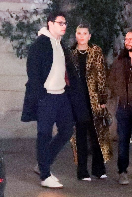 SOFIA RICHIE and Elliot Grainge Out for Dinner at Sunset Towers Hotel in Los Angeles 01/29/2022