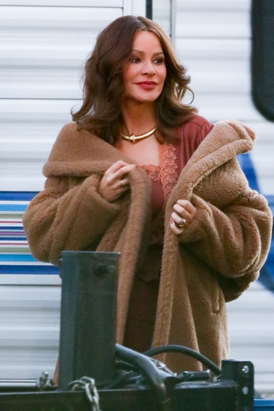 SOFIA VERGARA on the Set of new Netflix drama Griselda in Los Angeles 01/20/2022