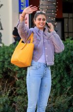 TAYLOR HILL Waiting for Her Curbside Ride in Beverly Hills 01/05/2022