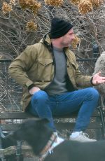 TAYLOR NEISEN and Liev Schreiber at a Dog Park in New York 01/25/2022