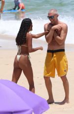 TINA KUNAKEY in Bikini and Vincent Cassel at a Beach in Rio de Janeiro 01/07/2022