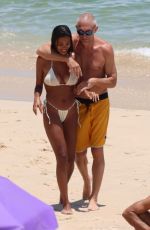 TINA KUNAKEY in Bikini and Vincent Cassel at a Beach in Rio de Janeiro 01/07/2022