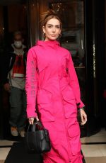 VALENTINA FERRER Leaves Plaza Athenee Hotel in Paris 01/21/2022