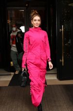 VALENTINA FERRER Leaves Plaza Athenee Hotel in Paris 01/21/2022