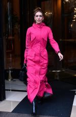 VALENTINA FERRER Leaves Plaza Athenee Hotel in Paris 01/21/2022