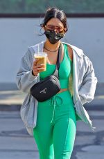 VANESSA HUDGENS Out for Iced Coffee in West Hollywood 01/14/2022