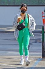 VANESSA HUDGENS Out for Iced Coffee in West Hollywood 01/14/2022