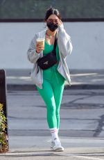 VANESSA HUDGENS Out for Iced Coffee in West Hollywood 01/14/2022