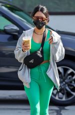 VANESSA HUDGENS Out for Iced Coffee in West Hollywood 01/14/2022