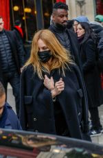 VANESSA PARADIS Leaves La Reserve Restaurant in Paris 01/25/2022