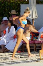 VICTORIA ALEX in Bikini and Marouane Fellaini at a Beach in Saint-Barthelemy 01/17/2022