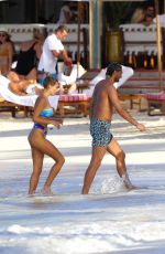VICTORIA ALEX in Bikini and Marouane Fellaini at a Beach in Saint-Barthelemy 01/17/2022