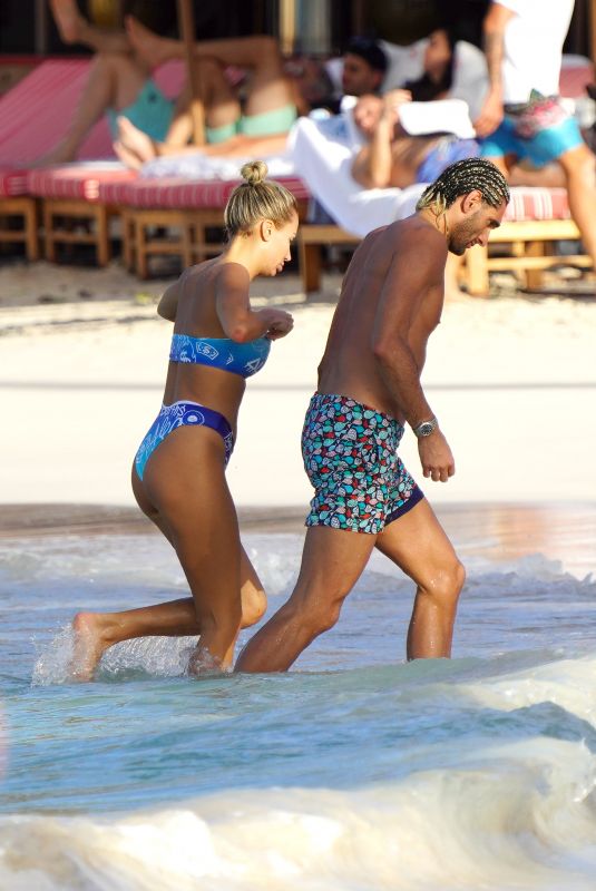 VICTORIA ALEX in Bikini and Marouane Fellaini at a Beach in Saint-Barthelemy 01/17/2022