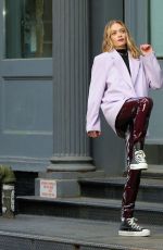 VIOLET THREFALL on the Set of Maybeline Commercial in New York 01/19/2022