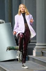 VIOLET THREFALL on the Set of Maybeline Commercial in New York 01/19/2022