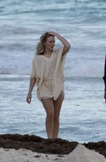 ZARA LARSSON Out with Boyfriend at a Beach in Tulum 01/07/2022