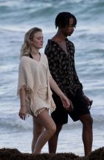 ZARA LARSSON Out with Boyfriend at a Beach in Tulum 01/07/2022