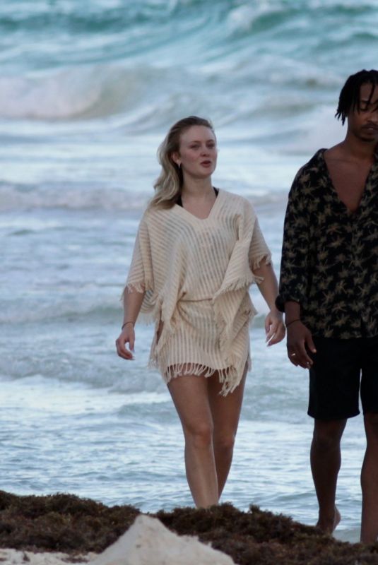ZARA LARSSON Out with Boyfriend at a Beach in Tulum 01/07/2022