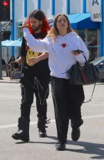 ADDISON RAE and Omer Fedi Out for Lunch in Los Angeles 02/26/2022