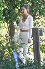 ALESSANDRA AMBROSIO Arrives at Her Home in Brentwood 02/03/2022