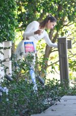 ALESSANDRA AMBROSIO Arrives at Her Home in Brentwood 02/03/2022