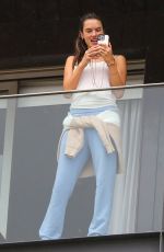 ALESSANDRA AMBROSIO at Her Hotel Balcony in Rio de Janeiro 01/31/2022
