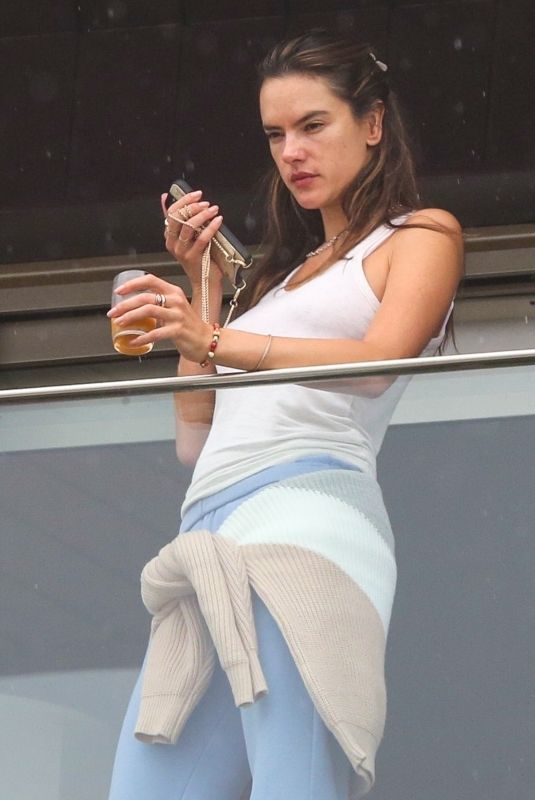 ALESSANDRA AMBROSIO at Her Hotel Balcony in Rio de Janeiro 01/31/2022