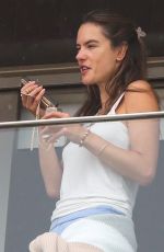 ALESSANDRA AMBROSIO at Her Hotel Balcony in Rio de Janeiro 01/31/2022