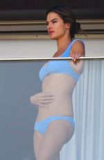 ALESSANDRA AMBROSIO in Bikini at Hotel Balcony in Rio 02/05/2022