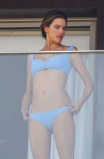 ALESSANDRA AMBROSIO in Bikini at Hotel Balcony in Rio 02/05/2022