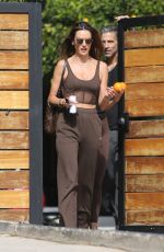 ALESSANDRA AMBROSIO Leaves Pilates Class in West Hollywood 02/15/2022