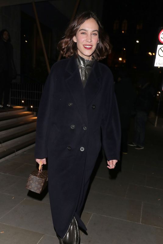 ALEXA CHUNG Arrives at Perfect Magazine Party at London Fashion Week 02/21/2022