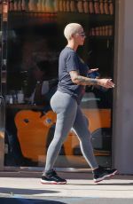 AMBER ROSE and Alexander AE Edwards Out for Lunch in Los Angeles 02/20/2022