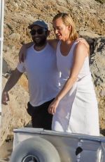 AMBER VALLETTA at a Photoshoot on the Beach in Malibu 02/09/2022