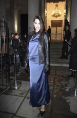 AMELIA HAMLIN Arrives at Daniel W. Fletcher Fashion Show in London 02/19/2022