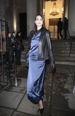 AMELIA HAMLIN Arrives at Daniel W. Fletcher Fashion Show in London 02/19/2022